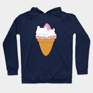 Kawaii Kitten Cat Ice Cream Cone T-Shirt Hoodie